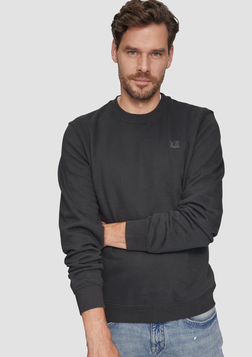 Produktbild s.Oliver Sweatshirt Sweatshirt aus Baumwollmix mit Logo-Detail (S)