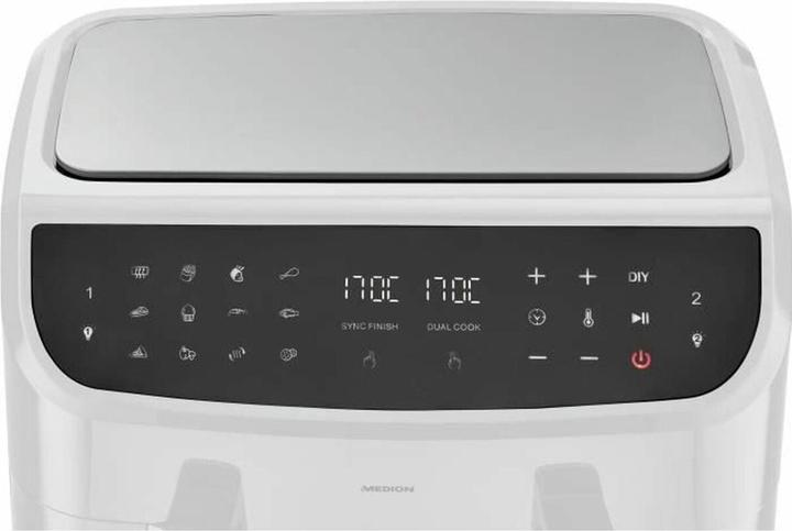 Actual product image Medion MD 11760 Life P20 XXL Twin double zone deep fryer 8.7 l, white