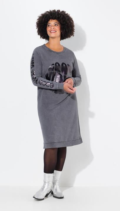 Immagine prodotto Angel of Style Sweatkleid, acid washed, Metallic-Print (44)