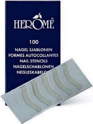 Actual product image Herome Nail Stencils Tool to Draw Beautiful Even White-Tips for French Manicure 100pcs (Nail styling set)