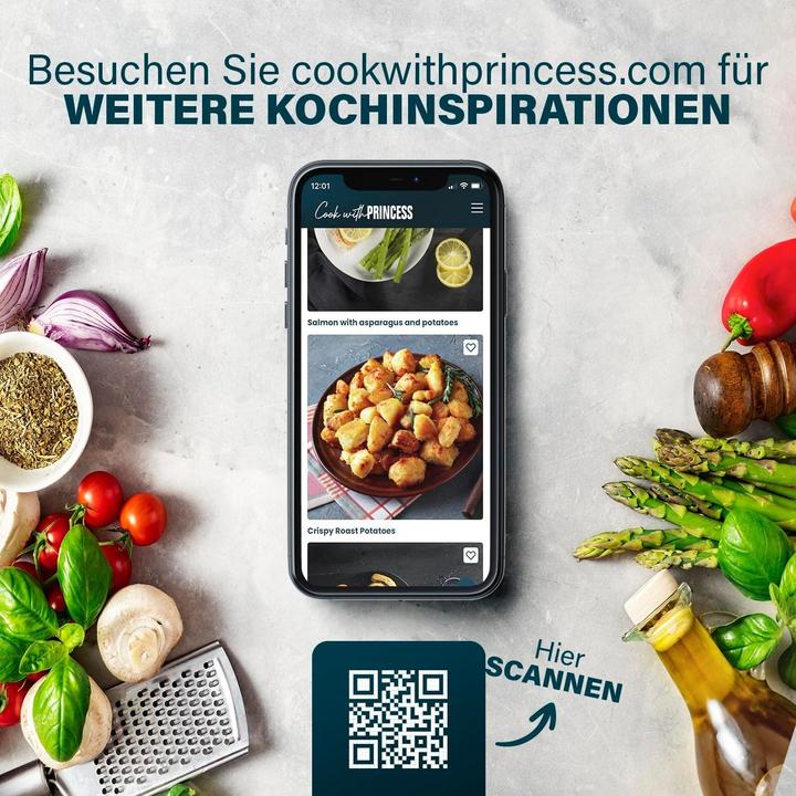 Actual product image Princess Digital Hot Air Fryer 6.5 L with Partition Wall