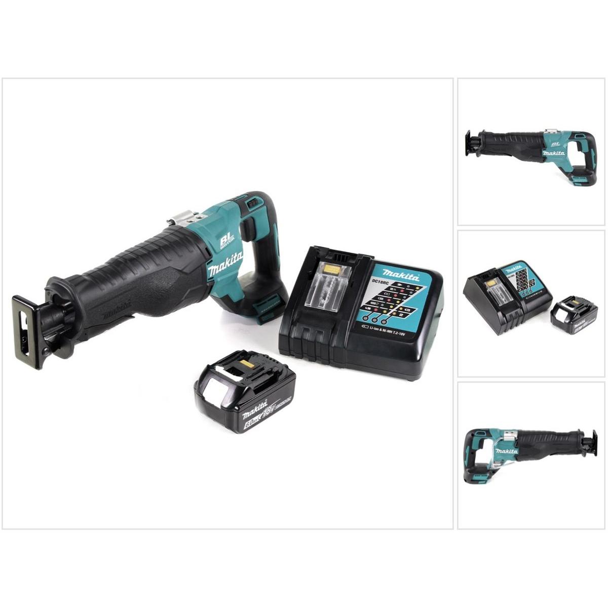 Makita, Säbelsäge, DJR 187 Akku Reciprosäge 18 V Brushless Säbelsäge + 1x 6,0 Ah Akku + Ladegerät