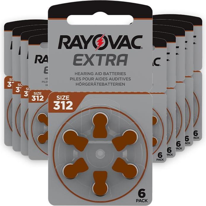 Produktbild Rayovac Extra 312 Hörgerätebatterien (6 Stk., A312, 180 mAh)
