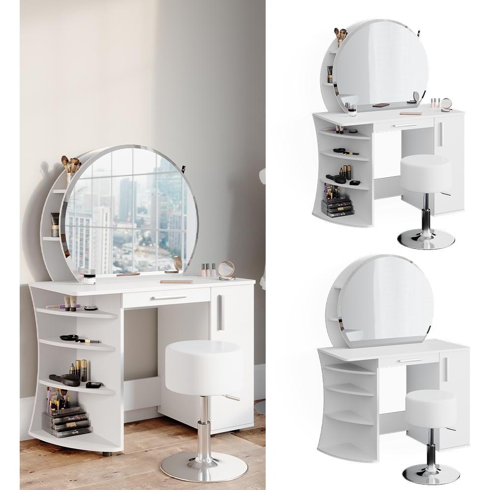 Thumbnail - Vicco, Schminktisch, Almina mit Hocker