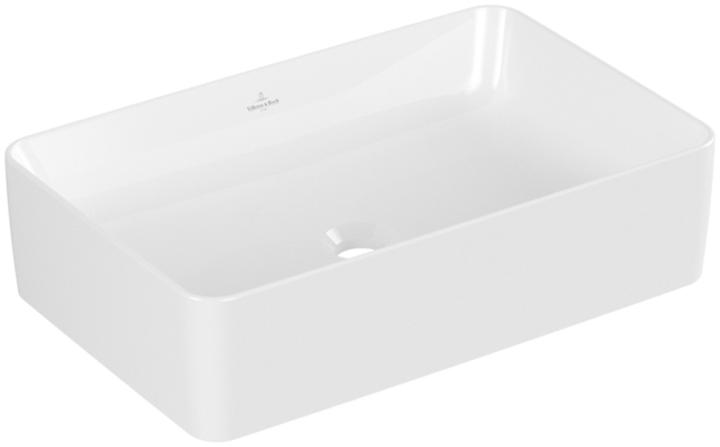 Villeroy & Boch V&B Lavabo da appoggio COLLARO 560x360mm, angolare, senza foro per rubinetto bianco (360 mm, 560 mm)