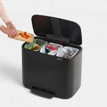 Image du produit Brabantia Bo Poubelle à pédale 3 x 11 L (33 l)