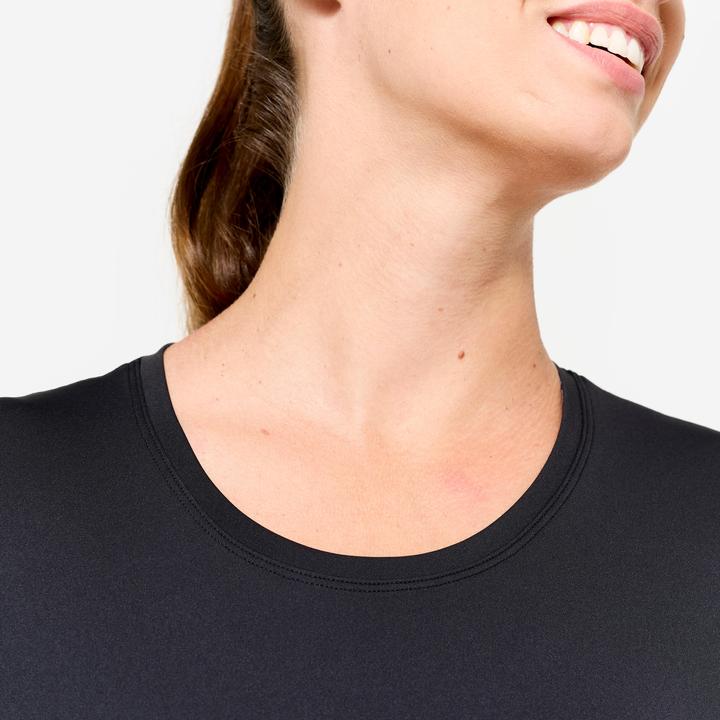 Produktbild Domyos Women's Short-Sleeved Fitness T-Shirt - Smoky Black (M)