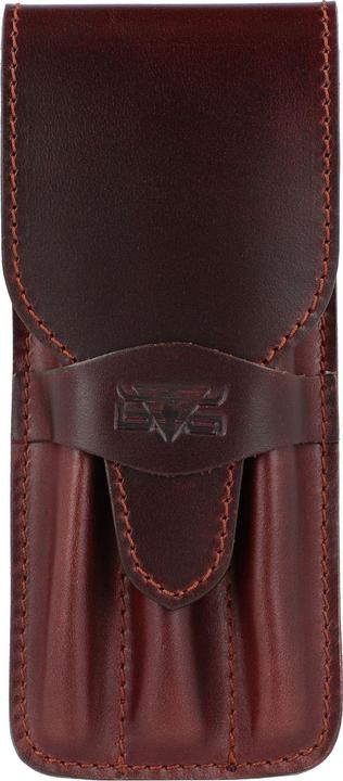 Actual product image Mika Pencil case for 3 pens, saddle leather, brown