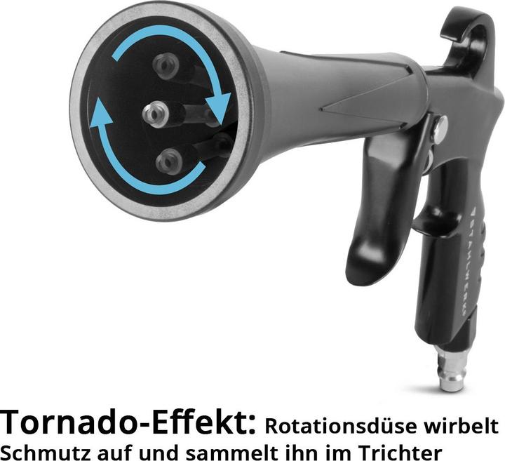 Actual product image Stahlwerk Trockenreinigungspistole, Kfz-Ausblaspistole mit 5 Wechseldüsen und Tornado-Effekt