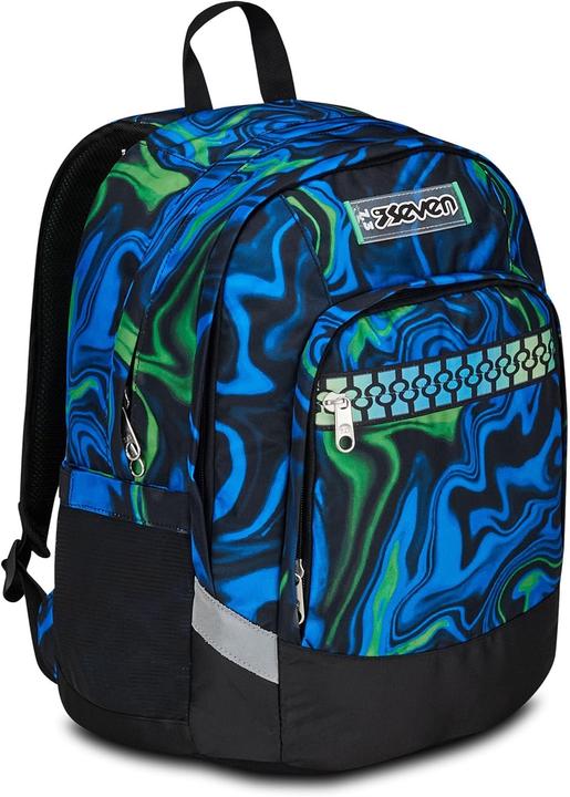 Actual product image Seven Advanced Plus School Backpack with Double Compartment, Organizer, and Mesh Side Pocket (29 l)