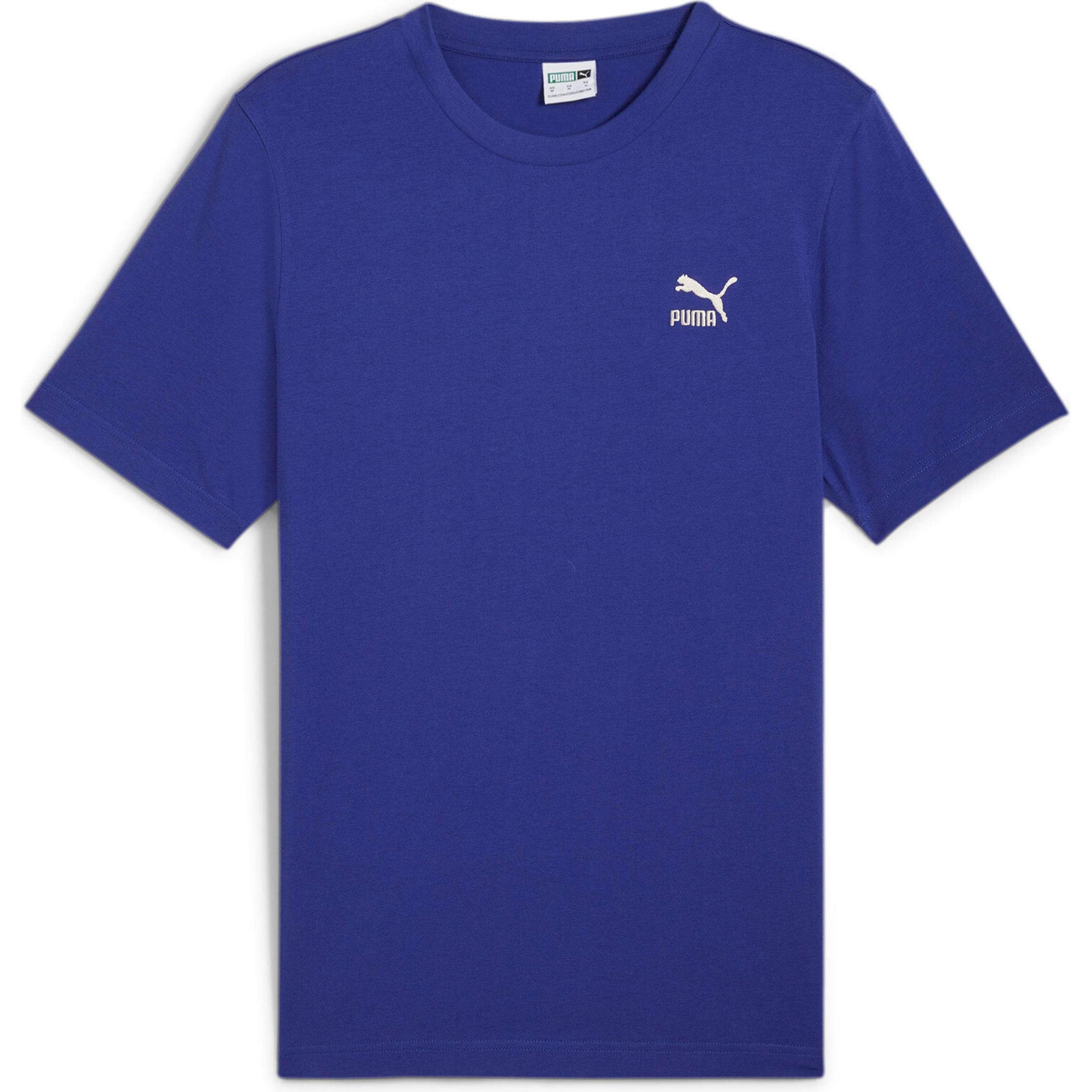 Puma, Herren, Sportshirt, CLASSICS Small Logo Tee (L), Blau, L