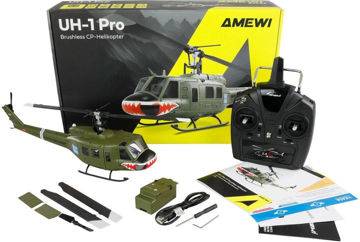 Actual product image Amewi UH-1 Pro CP Brushless Helikopter 1:27