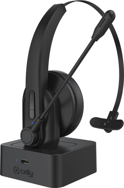 Produktbild Celly SWHEADSET Drahtloses Headset A Bluetooth Büro Ladestation Schwarz (4 h, Kabellos)
