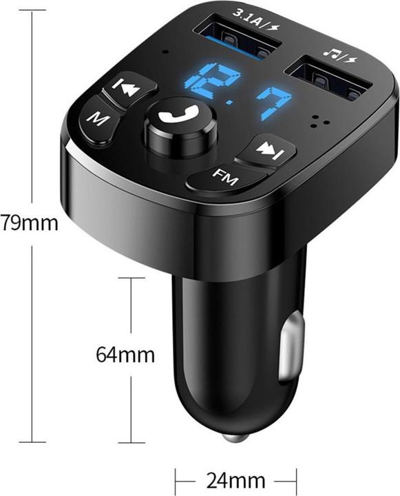 Actual product image Ueli Express Car Bluetooth 5.0 FM Transmitter with Handsfree Function
