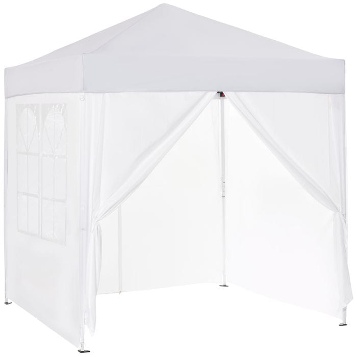 Swisshandel24 Pavillon pliable 2x2m 4 parois latérales avec fenêtre Porte avec fermeture éclair Sac de transport (200 cm, 200 cm)