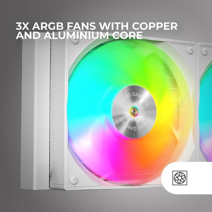 Image du produit Mars Gaming Kit Watercooling Aio Ml-Vision RGB - 360mm (Blanc)