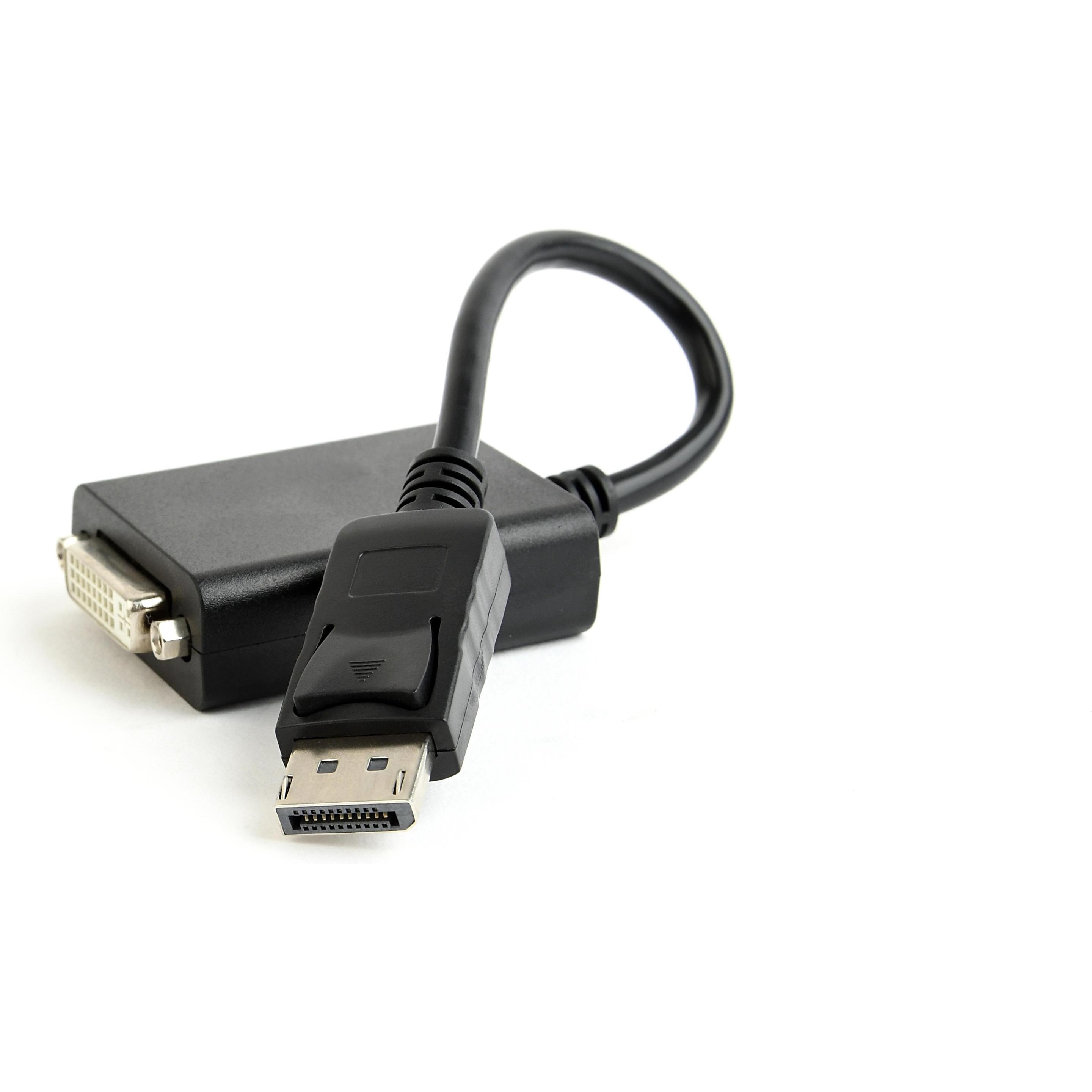 Gembird DisplayPort v.1.2 - Dual-Link DVI (DVI, 10 cm), Adattatore dati + video, Nero