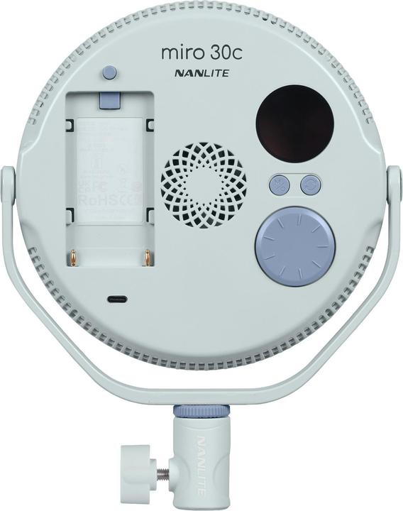 Actual product image Nanlite Miro 30C LED Full-Colour Round Panel Light (Mint Blue)