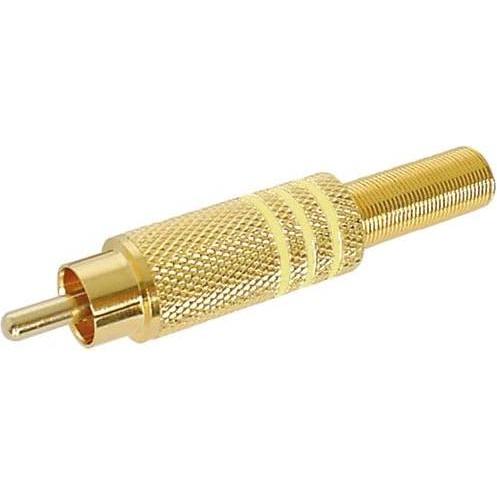 10x Velleman Rca Plug Male Gold Yellow, Elektronikkabel + Stecker, Gelb