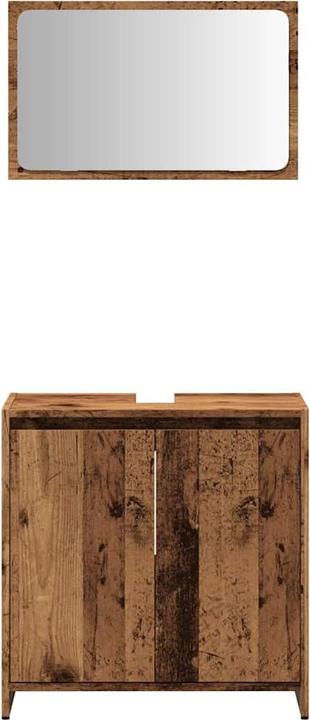 Actual product image vidaXL 2-tlg. Badmöbel-Set Altholz-Optik Holzwerkstoff