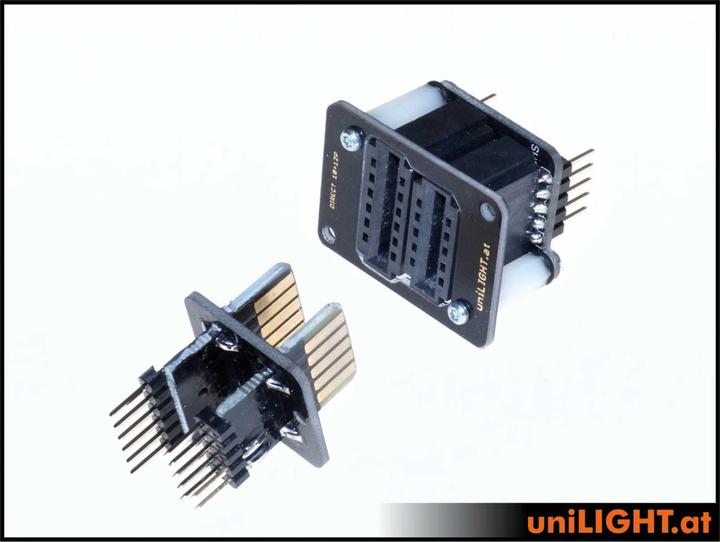 Actual product image Unilight direct connect header with 9 primary 4 secondary poles, 2pcs, uni contactle