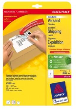 Actual product image Avery Versand labels
