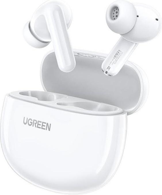 Actual product image Ugreen TWS HiTune T3C in-ear headphones, Bluetooth 5.4, IPX5, microphone (white) (NC, Wireless)