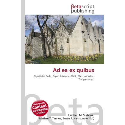 Ad ea ex quibus, Sachbücher