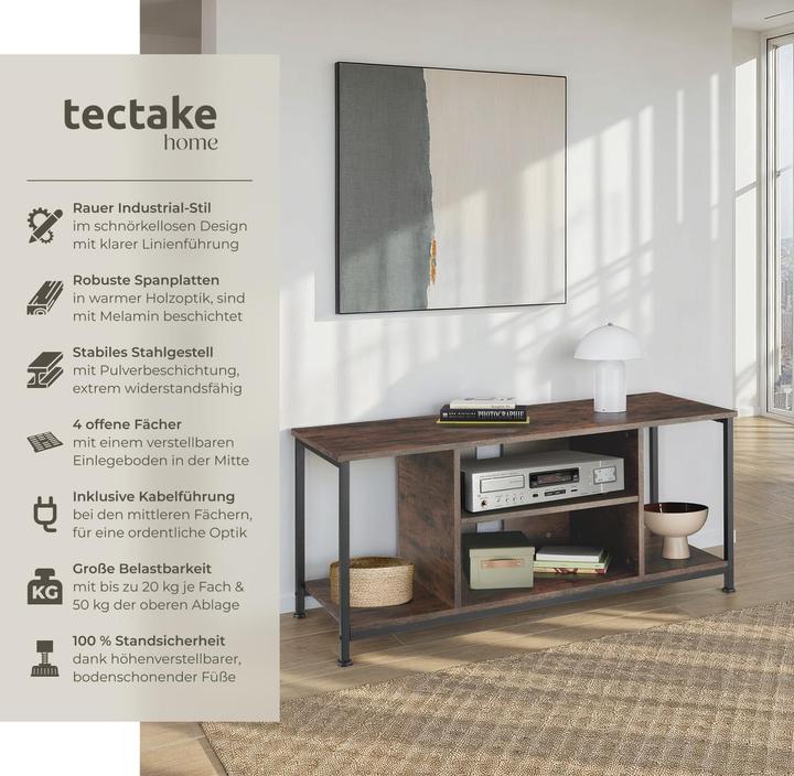 Image du produit tectake Étagère TV (110 x 40 x 50.50 cm)