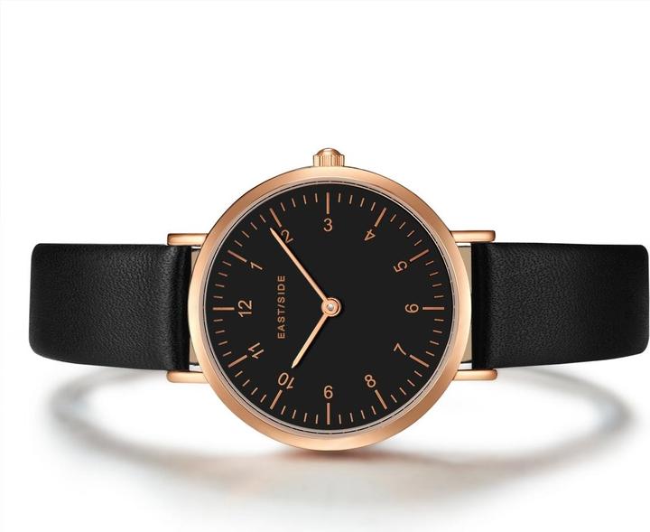 Actual product image Eastside Ladies quartz watch Rosehill genuine leather black - 23906 (Analogue wristwatch, 32.10 mm)