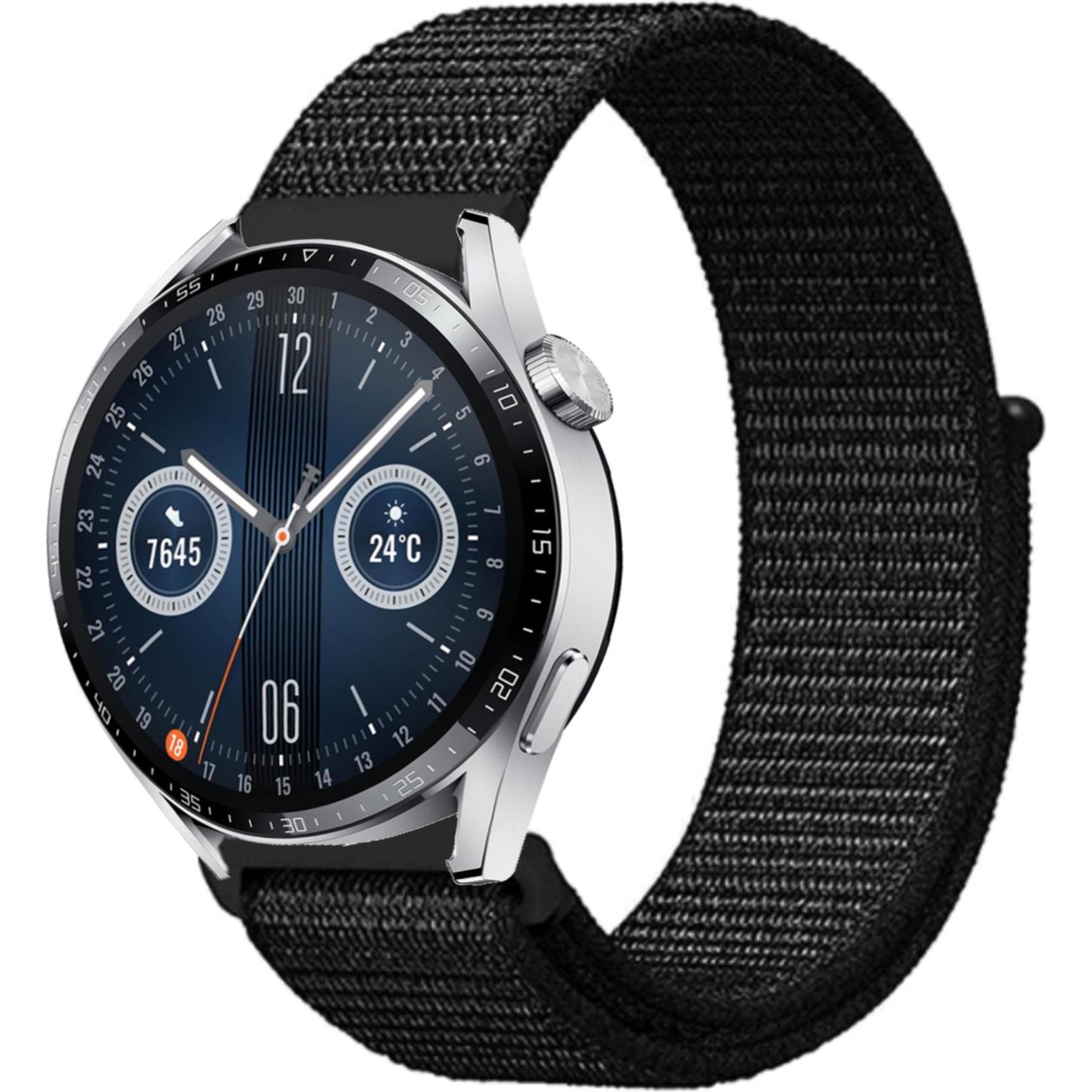 Strap-it Nylonarmband (Nylon), Uhrenarmband, Schwarz