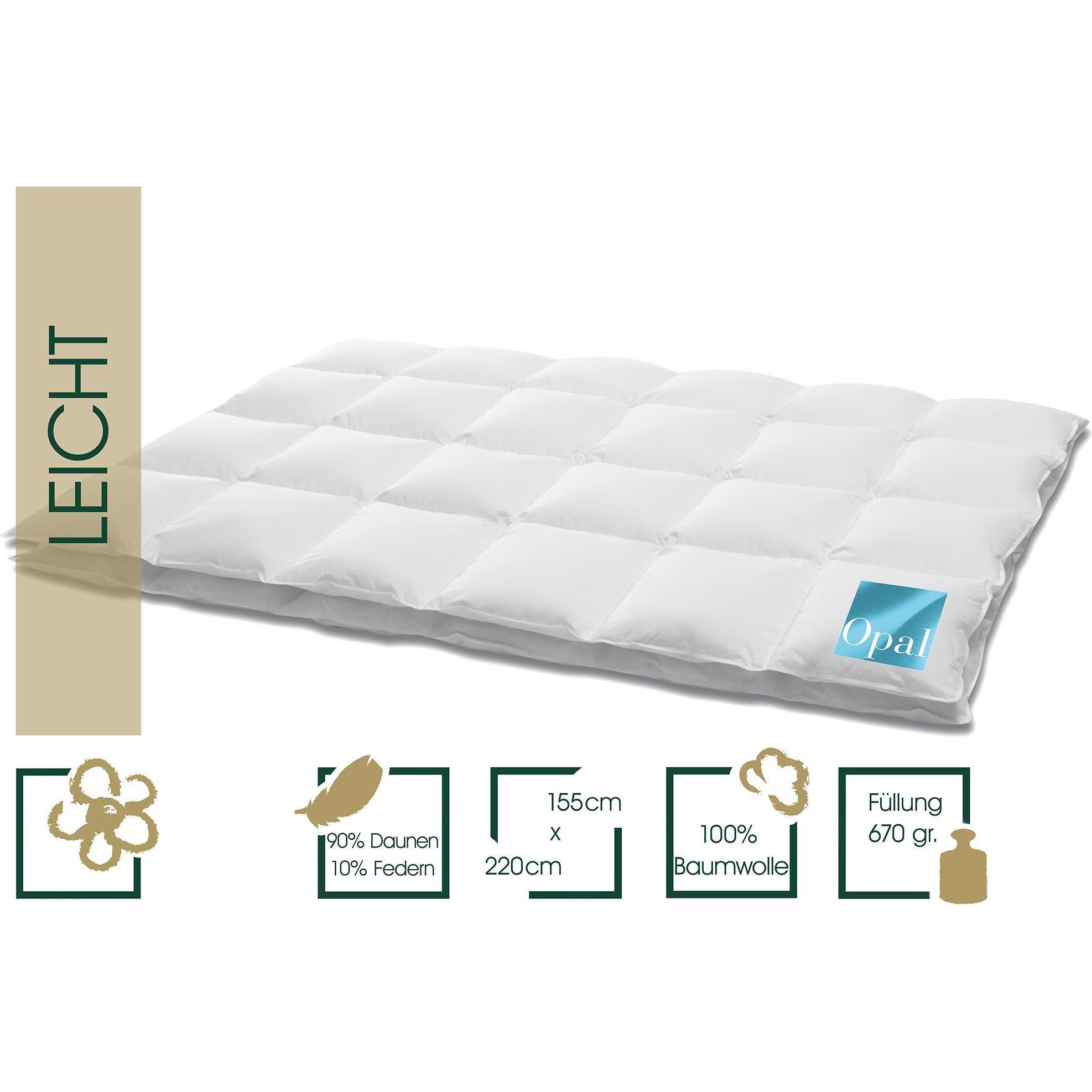 Thumbnail - Hanskruchen, Duvet, Opal (670 g, 155 x 220 cm)