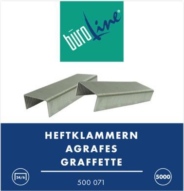 Actual product image BüroLine Staples (5000 x)