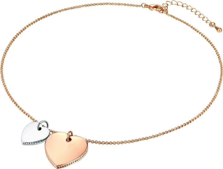 Image du produit Lulu & Jane Collier femme coeur en alliage métal or rose/argent 41,0 cm + 6,0 cm extension - 29685 (Alliage métallique, 41 - 46 cm)