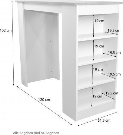 Actual product image Möbel Direkt Online Heike (120 x 51.50 x 102 cm)