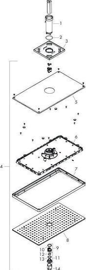 Produktbild hansgrohe HG Kopfbrause Rainmaker Select 460 1jet m Deckenanschluss 100mm EcoSmart we/chr (1 Strahlart, 9 l/min)