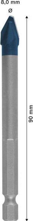 Produktbild Bosch Professional Zubehör EXPERT HEX-9 Hard Ceramic Bohrer, 8x90 mm (8 Millimeter, 8.00 mm)
