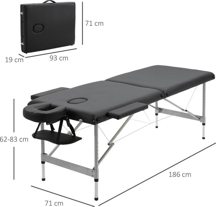 Image du produit Homcom Massageliege mit Aluminium-Füssen
