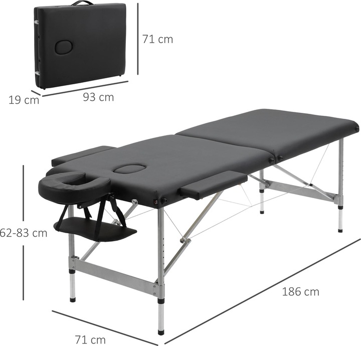 Produktbild Homcom Massageliege mit Aluminium-Füssen