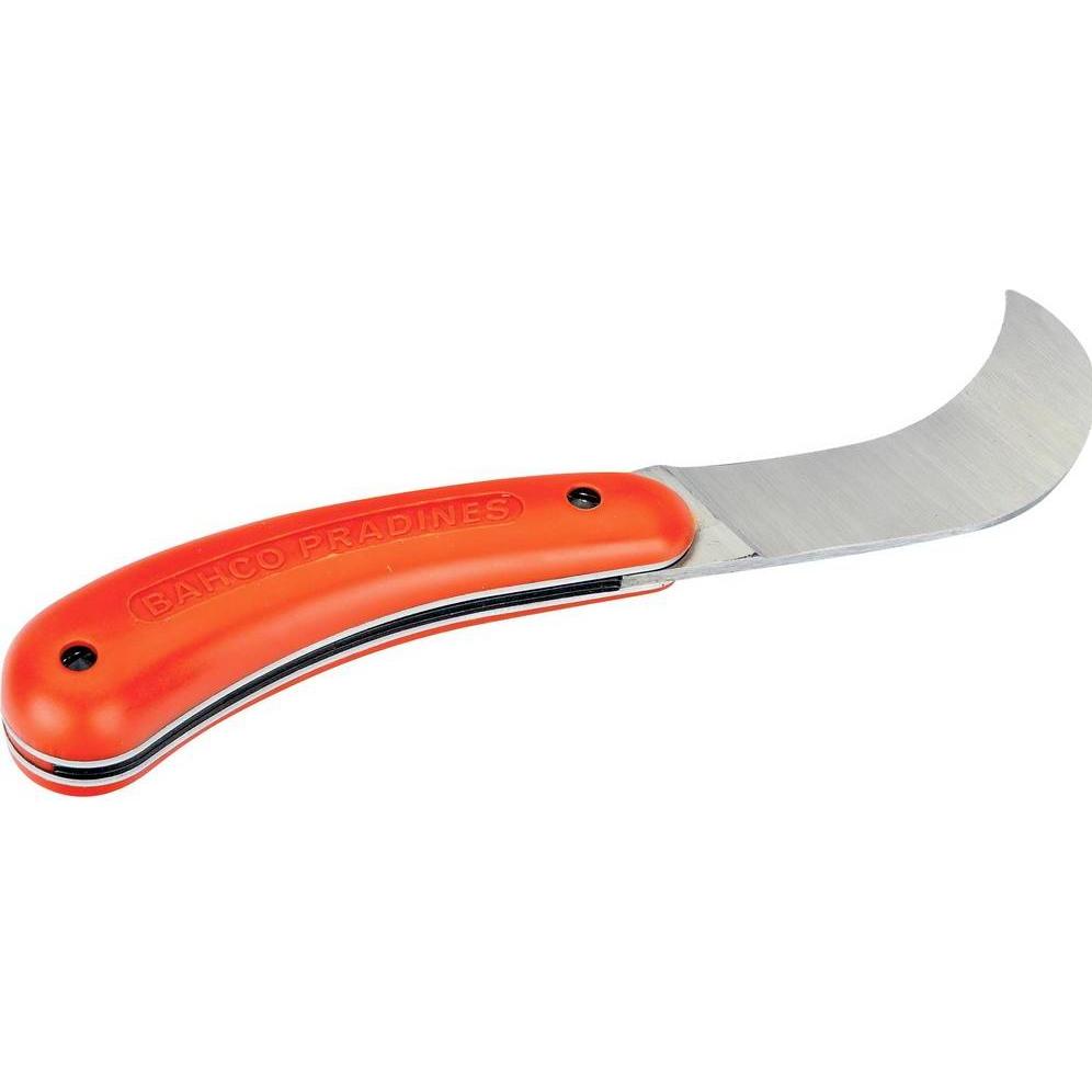Bahco, Gartenhandwerkzeug, Klappbare Hippe mit Kunststoffgriff, 190 mm