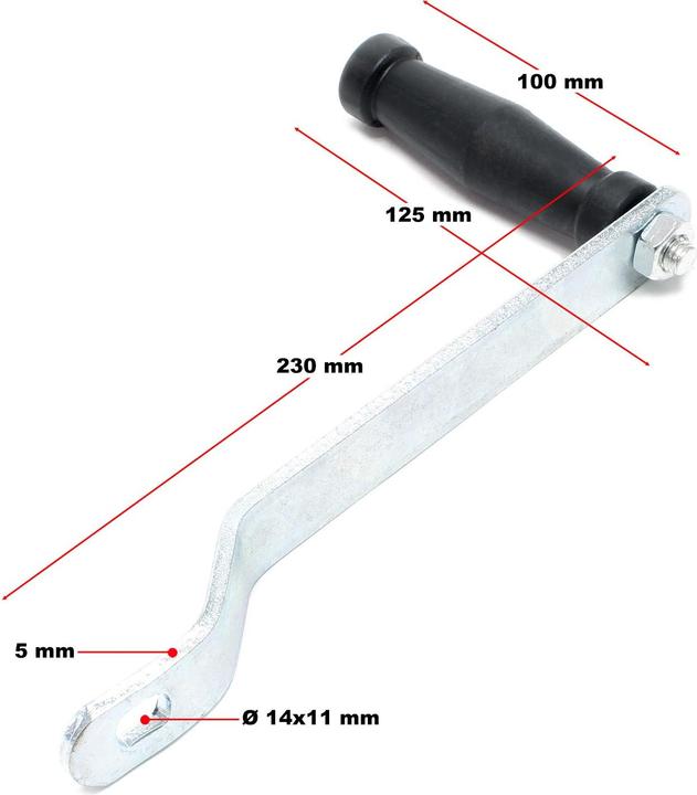 Produktbild Wiltec Ersatzteil Handgriff für Handseilwinde mit 1100kg Traglast 8m