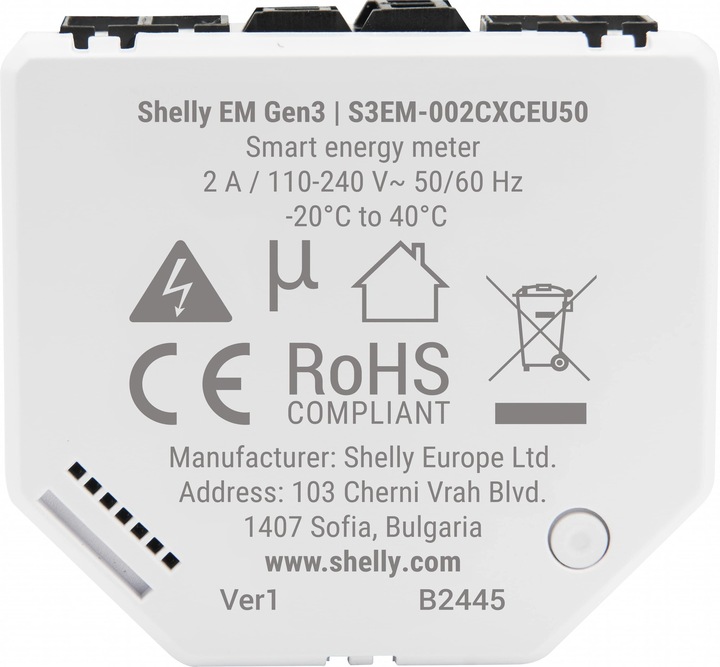 Image du produit Shelly EM Gen3 1 x 50A CT inclus