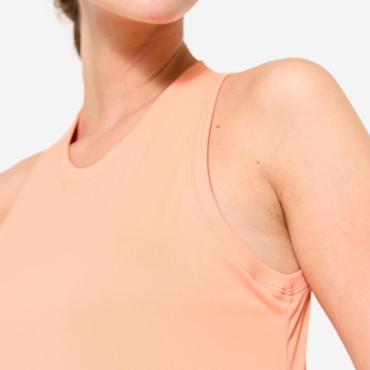 Actual product image Domyos Top Damen gerader Schnitt - orange (XL)