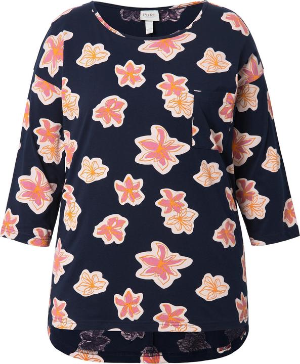 Immagine prodotto Ulla Popken Maglia pigiama, oversize, girocollo, manica 3/4, cotone biologico (46, 48)