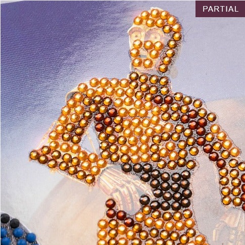 Actual product image Craft Buddy R2-D2 & C-3PO, Card 18x18cm Crystal Art