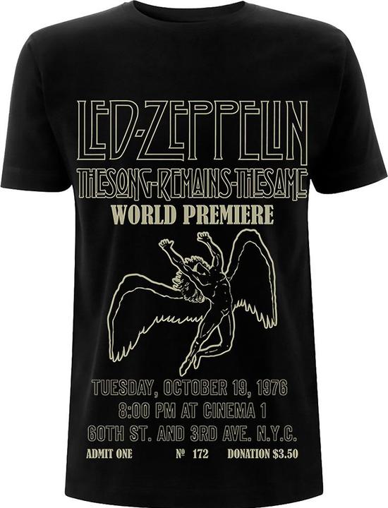 Actual product image Led Zeppelin Tsrts World Premier (L)