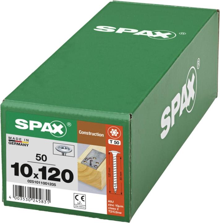 Produktbild Spax Tellerkopf T-Star T50 Vollgewinde Wirox (50 Schrauben pro Stück)