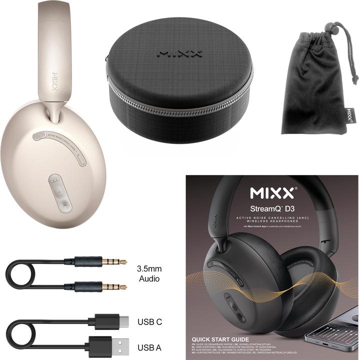 Actual product image Mixx StreamQ D3 Over Ear ANC Wireless Kopfhörer (ANC, 40 h, Wireless)