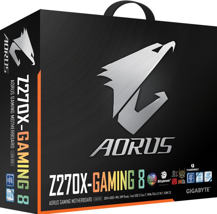 Produktbild Gigabyte AORUS Z270X-Gaming 8 (LGA 1151, Intel Z270, ATX)