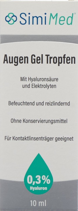 Produktbild SimiMed Augen Gel Tropfen 0.3 % Hyaluron (10 ml, Augen Gel Tropfen 0.3 % Hyaluron)